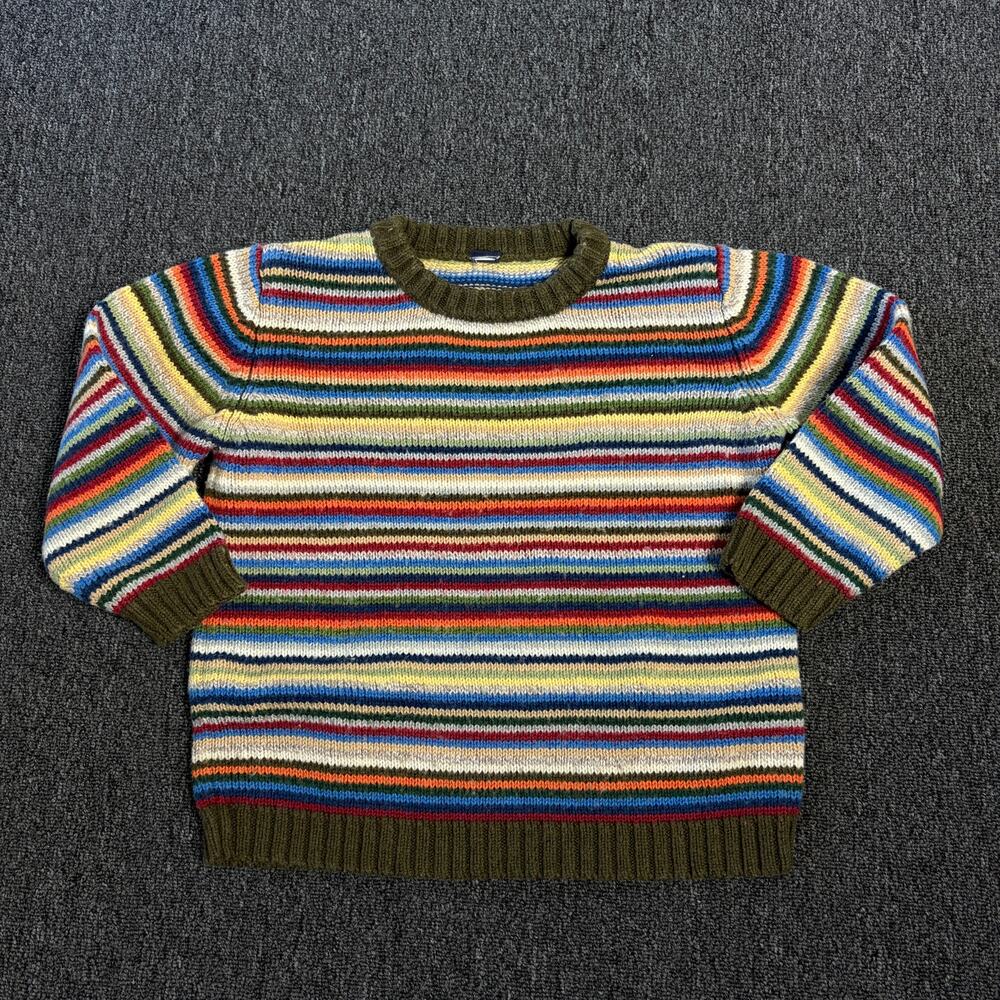 Vintage Y2k Multicolor Striped Knit Longsleeve Fall Sweater Kids 3t